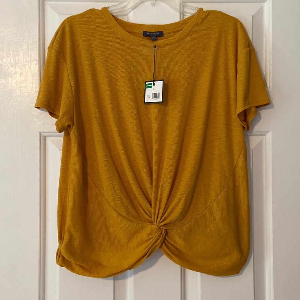 NWT Mustard Cropped Length Top